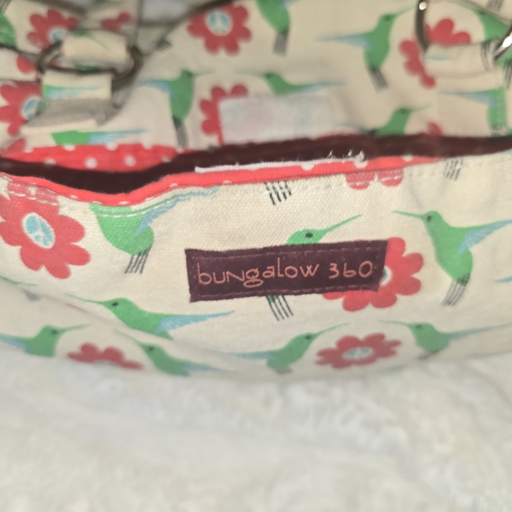 Bungalow 360 Cream and Red Floral Hummingbird Purse - Picture 9 of 13